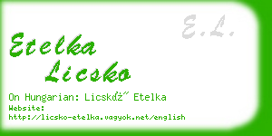 etelka licsko business card